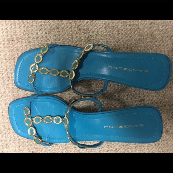 Bandolino turquoise sandals - Picture 1 of 2